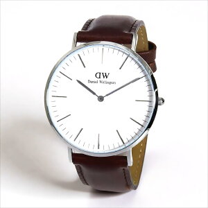 �y�M�t�g�Ή��z�_�j�G���E�F�����g�� DANIEL WELLINGTON �r���v Classic St Mawes Silver 40 �V���o�[ �z���C�g �u���E�� �N�I�[�c �A�i���O ������� �l�C �u�����h �a���� �L�O �v���[���g �M�t�g ��