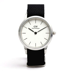 �y�M�t�g�Ή��z�_�j�G���E�F�����g�� DANIEL WELLINGTON �r���v Iconic Black NATO White Dial 40mm �u���b�N �I�t�z���C�g �����Y �N�I�[�c �l�C �u�����h ������� �a���� �L�O �v���[���g �M�t�g ����