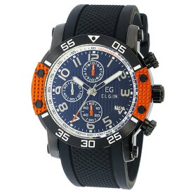 エルジン ELGIN クオーツ クロノ メンズ 腕時計 EG-001-O オレンジ 国内正規品 ブラック おしゃれ 誕生日 記念 プレゼント ギフト 送料無料