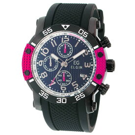 エルジン ELGIN クオーツ クロノ メンズ 腕時計 EG-001-P ピンク 国内正規品 ブラック おしゃれ 誕生日 記念 プレゼント ギフト 送料無料