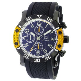 エルジン ELGIN クオーツ クロノ メンズ 腕時計 EG-001-Y イエロー 国内正規品 ブラック おしゃれ 誕生日 記念 プレゼント ギフト 送料無料