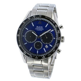 エルジン ELGIN クロノ クオーツ メンズ 腕時計 FK1401S-BL ブルー おしゃれ ビジネス カジュアル ビジカジ 誕生日 記念 プレゼント ギフト 送料無料