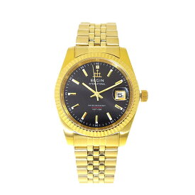 エルジン ELGIN 腕時計 メンズ FK1428G-B 自動巻き ブラック ゴールド 国内正規品 おしゃれ ビジネス カジュアル ビジカジ 誕生日 記念 プレゼント ギフト 送料無料