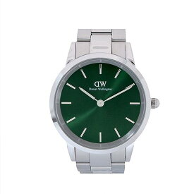 ダニエルウェリントン 腕時計 ICONIC LINK EMERALD 40 シルバー DW00100427 グリーン メンズ ウォッチ おしゃれ 誕生日 記念 プレゼント ギフト 送料無料