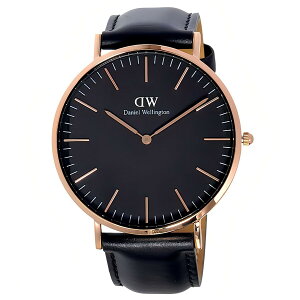 �_�j�G���E�F�����g�� DANIEL WELLINGTON �r���v CLASSIC READING 40 �N���V�b�N ���[�f�B���O 40mm �N�I�[�c �E�H�b�` ���[�Y�S�[���h �u���b�N �t�@�b�V���� �E�H�b�` �l�C �u�����h ������� �a���� 