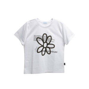 �y�M�t�g�Ή��z1989�X�^���_�[�h 1989 STANDARD T�V���c BW FLOWER Slim fit Women's Slim Fit Short-Sleeved ���f�B�[�X �z���C�g �t�@�b�V���� ������� �l�C �u�����h �a���� �L�O �v���[���g �M�t�g ������