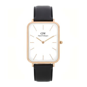 �y�M�t�g�Ή��z�_�j�G���E�F�����g�� DANIEL WELLINGTON �r���v Quadro Pressed Sheffield �N�A�h�� �z���C�g �u���b�N ���f�B�[�X �N�I�[�c �X�N�G�A ���U�[ �t�@�b�V���� �l�C �u�����h ������� �a