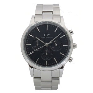 �_�j�G���E�F�����g�� DANIEL WELLINGTON �r���v ICONIC CHRONOGRAPH LINK �����Y �u���b�N �N�I�[�c �A�i���O ������� �a���� �L�O �v���[���g �M�t�g ��������