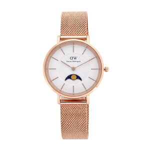 �y�M�t�g�Ή��z�_�j�G���E�F�����g�� DANIEL WELLINGTON �r���v Petite Lune Moonphase 32mm Melrose RoseGold White ���f�B�[�X ���{���N�I�[�c ���[���t�F�C�Y �A�i���O ������� �l�C �u�����h �a���� �L�O 
