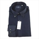 老舗シャツメーカー Brinkers ブリンカーズ ドレスシャツ CITY ストレッチ コットン ボタンダウン 織柄 Mサイズ 39-82 ネイビー おしゃれ 人気 ブランド オフィス ビジカジ 誕生日 記念 プレゼント ギフト 送料無料