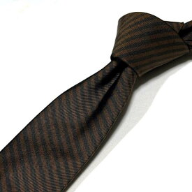 Les copains レコパン ネクタイ イタリア製 ストライプ柄 ブラウン おしゃれ フォーマル ビジネス カジュアル ビジカジ 誕生日 記念 プレゼント ギフト 送料無料