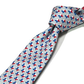 Les copains レコパン ネクタイ イタリア製 小紋柄 グレー おしゃれ フォーマル ビジネス カジュアル ビジカジ 誕生日 記念 プレゼント ギフト 送料無料