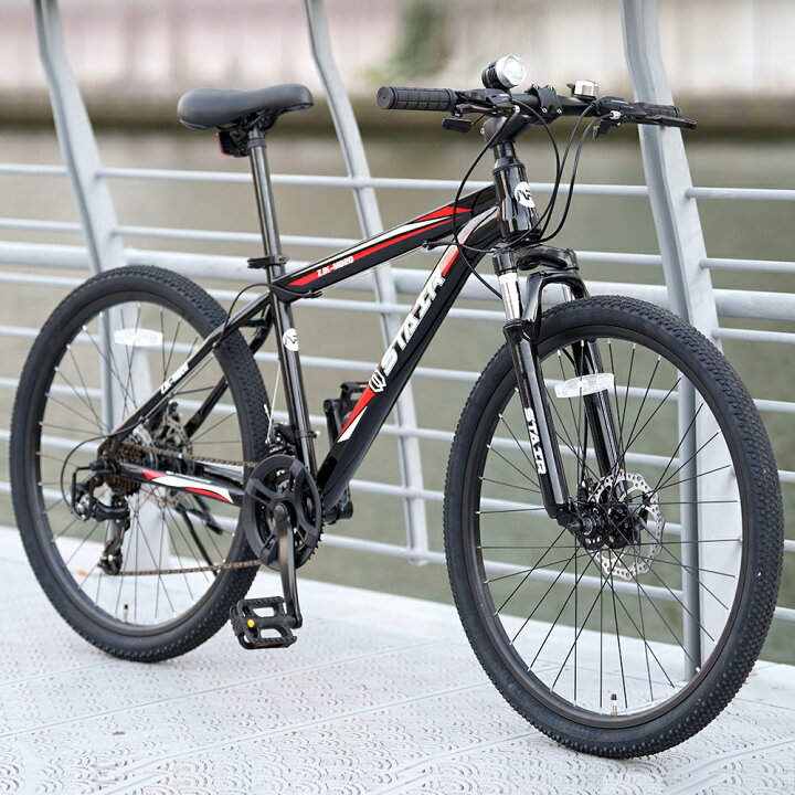 楽天市場】マウンテンバイク クロスバイク シマノ21段変速 自転車 26  