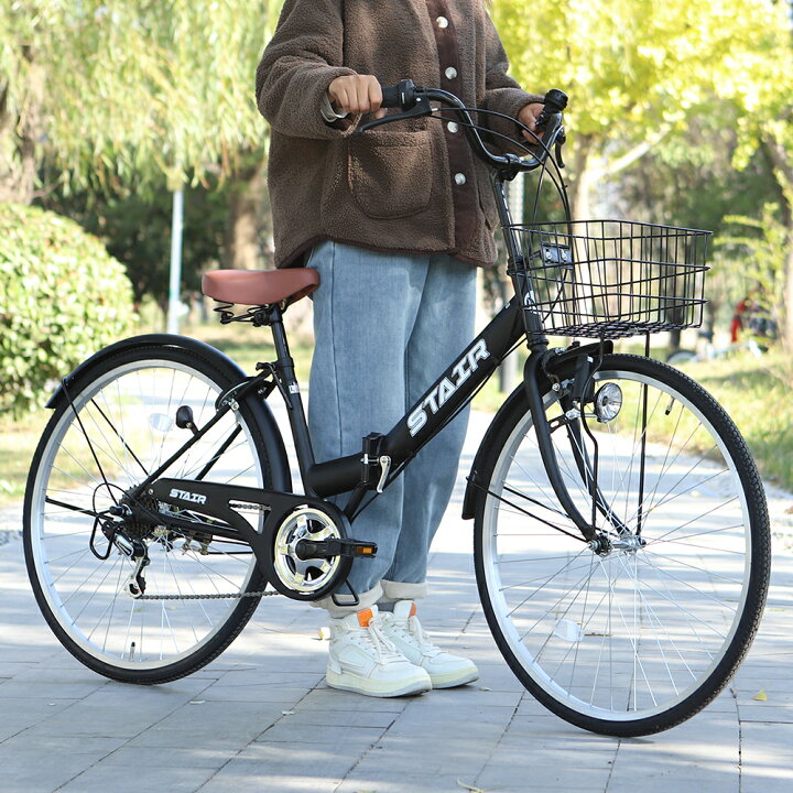 楽天市場】折りたたみ自転車 シティサイクル シマノ製6段変速 26インチ 