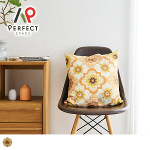 �N�b�V�����J�o�[ 45×45cm �|���G�X�e��100% �J�[�e���Ɠ��� �C���e���A ���r���O ������� ���킢�� ���g�� �ԕ� �G�� �I�����W