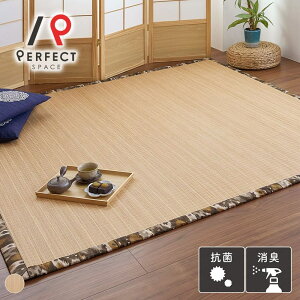 ラグ ござ オールシーズン シンプル さらさら ひんやり 無地 和風 寝室 一人暮らし お手入れ簡単 ブラウン 180cm×180cm