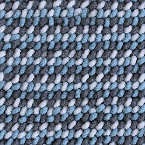 【送料無料】バスマット 足ふきマット 洗える オールシーズン マイクロファイバー 抗菌 吸水 速乾 カラフル おしゃれ もふもふ ふかふか ブルー 幅60cm×長さ40cm