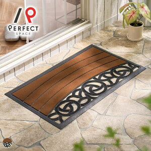 外用玄関マット ドアマット 泥落とし 砂落とし ベランダマット 水洗い ナイロン ラバーマット シンプル ローズ かわいい おしゃれ 耐久性 ブラック レンガ 45×75cm 60×90cm