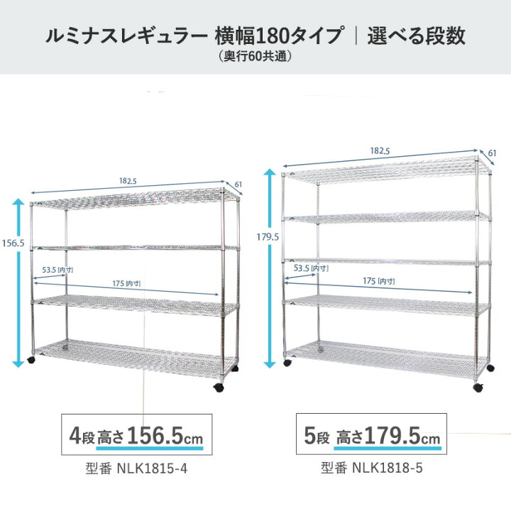 楽天市場】【10日まで☆P5倍】 スチールラック ルミナス ラック 送料 