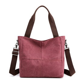 【クーポンあり】Perfectbag トートバッグ エコバッグ レディースバッグ 2WAY ショルダーバッグ 斜めがけ 旅行鞄かばん キャンバス 帆布 ズック 女性鞄 大容量 肩掛け 手提げ 旅行出張 通学 通勤 アウトドア6色選 pt