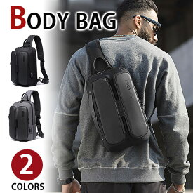 【月末限定クーポンあり】Perfectbag ボディバッグ 大容量 防水ナイロン メンズ 男性用 斜めがけ USB充電ポート付き 縦型 ワンショルダーバッグ ウエストバッグ メッセンジャーバッグ iPad収納 自転車鞄かばん クッション付き 父の日ギフトpt