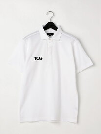 【アウトレット OUTLET 】TRANS CONTINENTS【ゴルフ】ポロシャツ 千鳥ジャガード ウエア ブランド トップス スポーツ トレーニング ジム ホワイト 春夏 M L LL PSFA