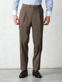 メンズパンツ ワンタック バーズアイ 杢調ワンタックパンツ オフィスカジュアル ブラウン 春夏 S M L LL PSFA パーフェクトスーツ