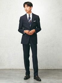 【上下ウォッシャブル】 メンズスーツ 2釦ツーパンツ クラシコ ポリエステル100％ ストライプ 2釦 ウォッシャブル 背抜き仕立て ネイビー A4 A5 A6 A7 AB4 AB5 AB6 AB7 BB4 BB5 BB6 BB7 ポリエステル 秋冬 PSFA