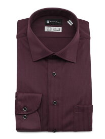 【完全ノーアイロン】 メンズ長袖 ワイシャツ ワイド アイシャツ 濃色カラー セミワイド ワイン 3780 3982 4184 4386 ポリエステル 通年　PSFA