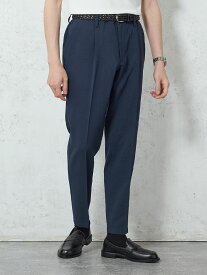 メンズパンツ ノータック 【洗える】リネンライク　スラックス ウエストゴム ブルー S M L LL 3L トリアセテート 春夏 PSFA