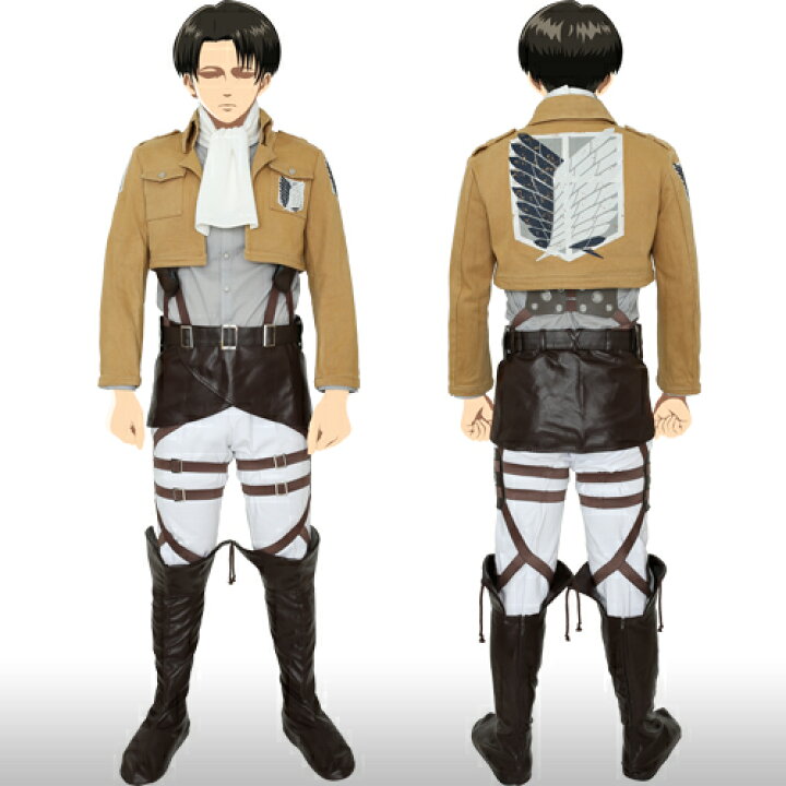 楽天市場 進撃の巨人 調査兵団 リヴァイ コスチュームセットver L キャラグッズ Perfect World Tokyo