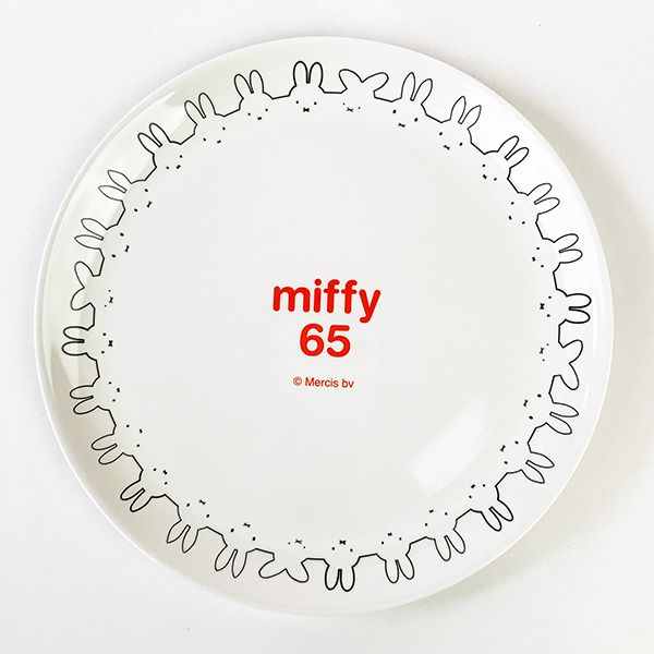 66周年ミッフィー。 ミッフィー メラミンプレートヒストリー65THミッフィー プレート 皿 ベビー和食器 白 グッズ