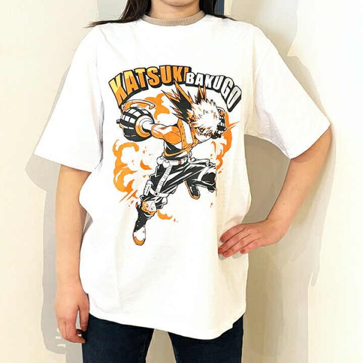 楽天市場】僕のヒーローアカデミア 爆豪 Tシャツ(ホワイト) Mサイズ 