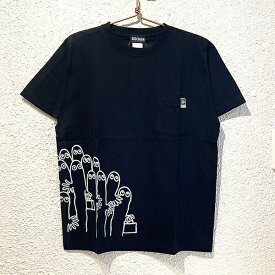 ムーミン ニョロニョロ ポケット Tシャツ (ブラック) Mサイズ アパレル
