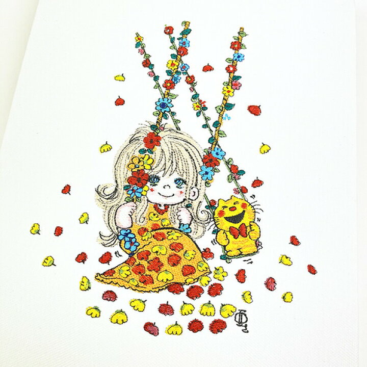 楽天市場】水森亜土 SWING キャンパスアート 日本製 送料込み : キャラ  