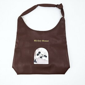 ディズニー ミッキーマウス ワンショルダーレイヤーデザイントートバッグ ブラウン ACCOMMODE アコモデ Disney 送料込み
