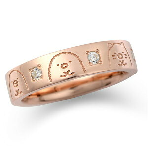 すみっコぐらし シンプルリング (11号) ピンクゴールド アクセサリー すみっこ 日本製 送料込み