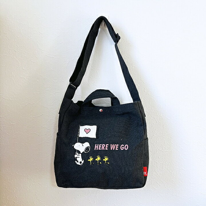 楽天市場】スヌーピー 2WAYショルダートートバッグ グレー ROOTOTE 