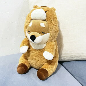 プレミアムねむねむアニマルズ コタロウ フード座り抱きまくら(M) 抱き枕 寝具 ぬいぐるみ 送料込み