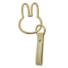 ミッフィー miffy カラビナスマートキーホルダー ゴールド ストラップ フェイス カー用品