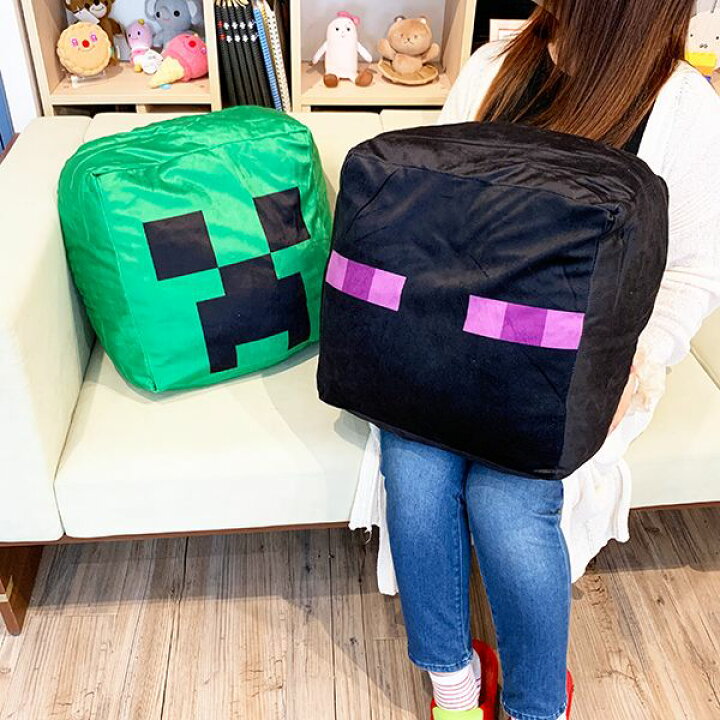 楽天市場 Minecraft マインクラフト マイクラ エンダーマン クッション インテリア ブラック キャラグッズ Perfect World Tokyo