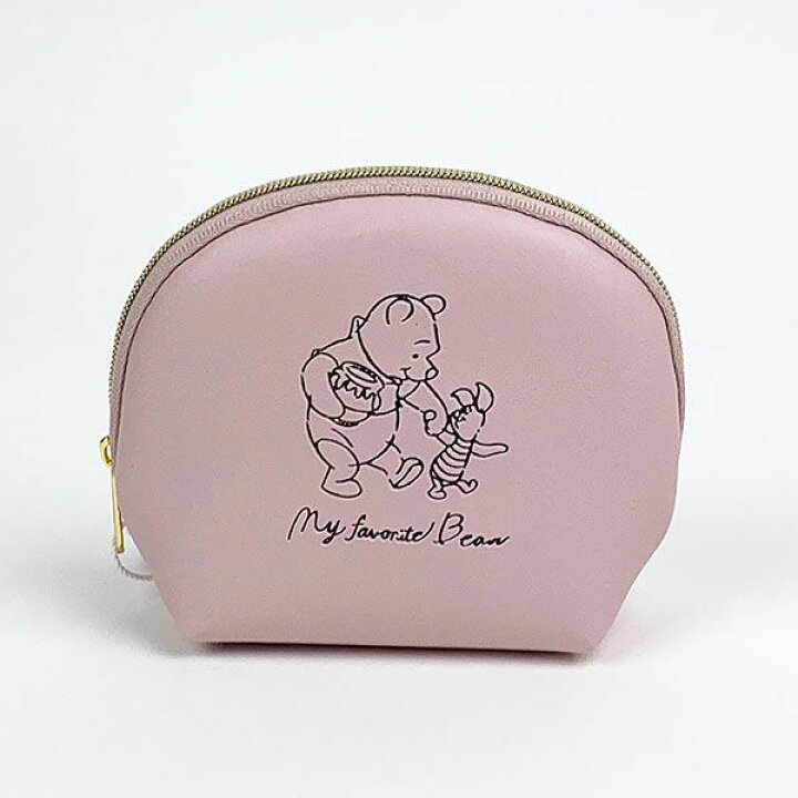 楽天市場 ディズニー くまのプーさん ミニラウンドポーチ ピンク ふんわりシリーズ ガジェットケース 幅13cm ディズニー キャラグッズ Perfect World Tokyo