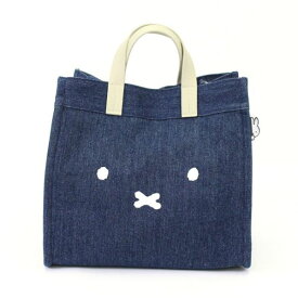 ミッフィー miffy フェイス 2Way トートバッグ ショルダー デニムブルー Mサイズ 送料込み