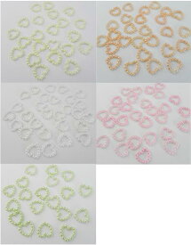 ☆　ハート型パール　　☆つぶつぶパール　　　ハート&#9825;♪ 35個～50個入り　貼り付けパーツ　デコパーツ　パールストーン　ハンドメイド　手作り　小粒のパール☆◆