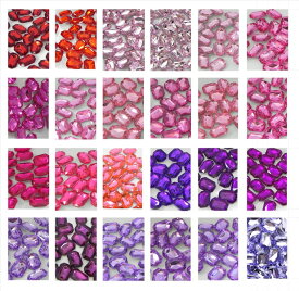 ■　ビジューストーン　レクタングル　約14mm×10mm　　　■レクタングル（長方形）■　約14mm×10mm　メガ盛りデコに最適　　ピンク系　パープル系　【カットが、キラキラ〜〜可愛くてキレイ】　55色　アクリルラインストーン　小サイズ