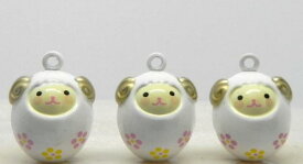 ☆ 可愛い　鈴　ひつじちゃん　☆　まん丸ひつじ　◇ペットの首輪や根付・ストラップにも♪　◇　ヒツジ　羊
