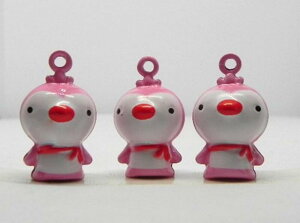 ☆ 可愛い 鈴 ぺんちゃん ピンク ☆ 1個  ◆小さな音の鈴◆ ぺんぎん ペンギン ペットの首輪や根付・ストラップにも♪ ◇