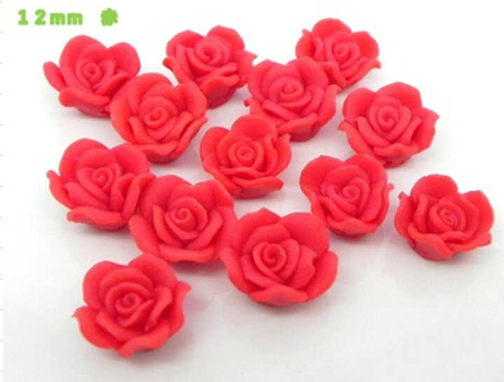 楽天市場】☆ 樹脂粘土 薔薇 ☆ 12mm～18mm ネイル Rose バラ 