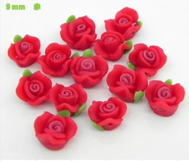 楽天市場】☆ 樹脂粘土薔薇 ☆9mm＆12mm 5個入 デコ電 ネイル 