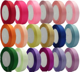 ◇◇◇◇☆シングル（片面）　サテンリボン　20mm幅　1巻　☆　37色からお好きなカラーが選べる　◆シングルサテンリボン◆　☆柔らかいリボン☆彡　リボンローズ/リボンレイ/リボンワンズ/ブーケプルズ/リボンリレー